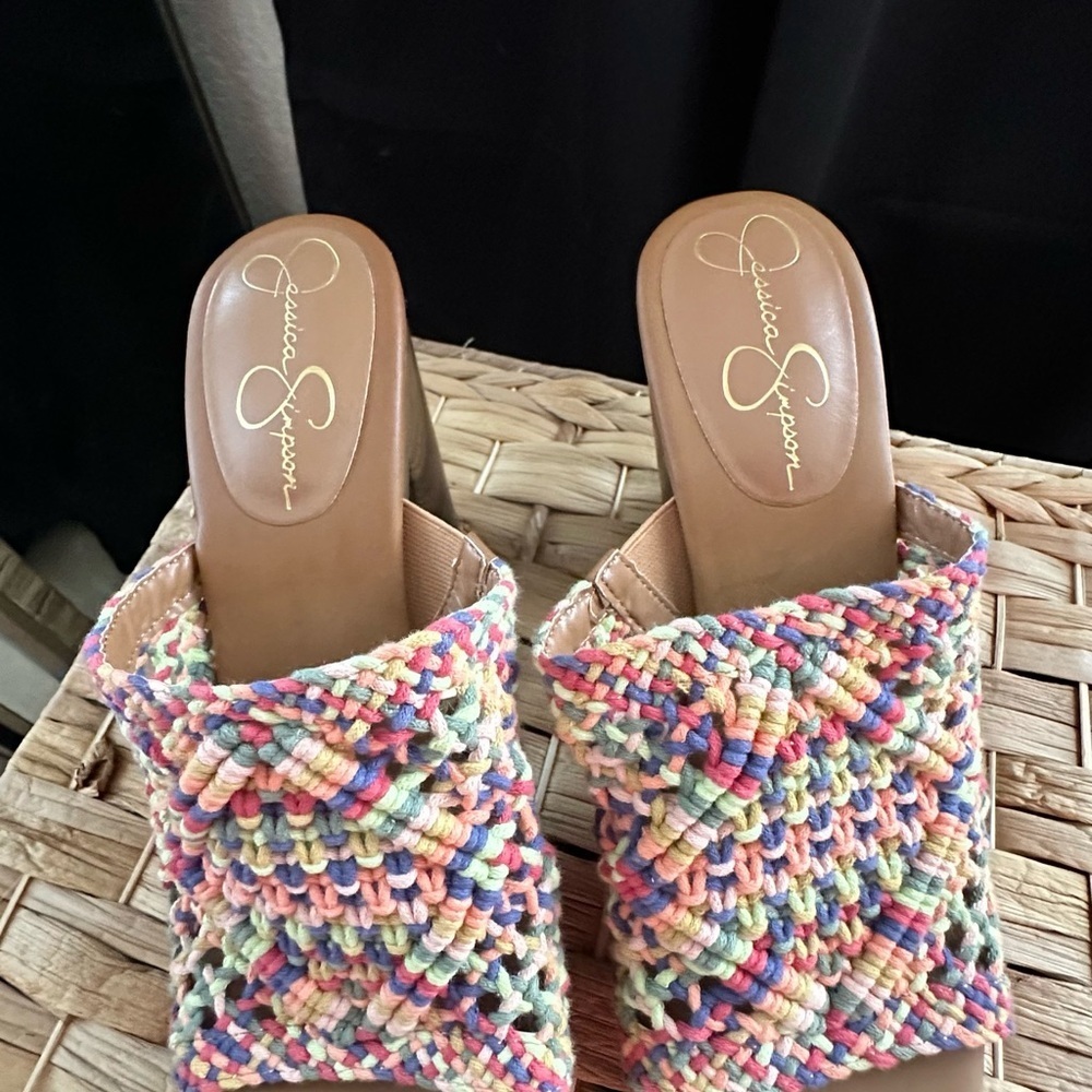 Jessica Simpson Colorful Woven Block Heels - Picture 2 of 3